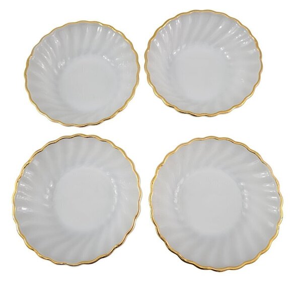 Anchor Hocking Fire King Milk Glass Custard Dessert Appetizer Bowls – Set of 4 - Picture 9 of 16